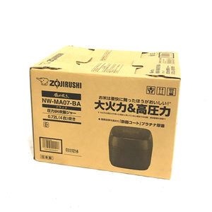 美品・未使用 ZOJIRUSHI 象印 NW-MA07 極め炊き 圧力IH炊飯ジャー 4合炊き ブラック 炊飯器