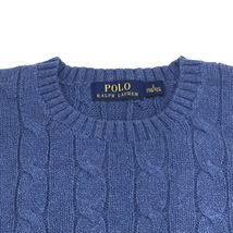 ポロ ラルフローレン サイズ S 長袖 ニット セーター プルオーバー トップス メンズ ブルー系 POLO RALPH LAUREN_画像3