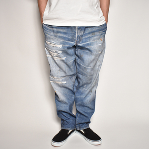 US 三軒茶屋 Fake Vintage Denim Easy Pants Type-Ripper デニム イージーパンツ bluco neighborhood tenderloin ビンテージ ハーレー 