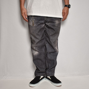 US 三軒茶屋 Fake Vintage Denim Easy Pants Type-BLACK デニム イージーパンツ bluco neighborhood tenderloin ビンテージ ハーレー