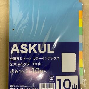 ASKUL カラーインデックス10山×10組