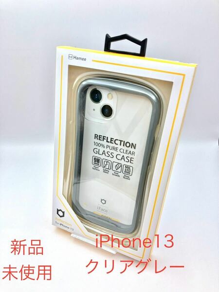 iPhone13専用 iFace Reflection クリアグレー