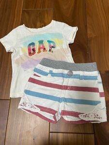 GAP babyGAP MPS ベビーギャップ　トップス　パンツ　セット売り　半袖　短パン　ショーパン　80 90