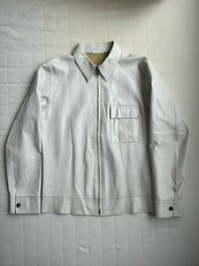 2001ss jil sander leather jacket white