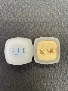 ELLE エル　K18 パールピアス　