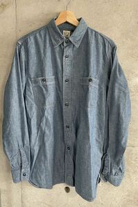 オアスロウ　シャンブレーシャツ　orSlow 807 CHAMBRAY WORK SHIRTS　40s　ヴィンテージ