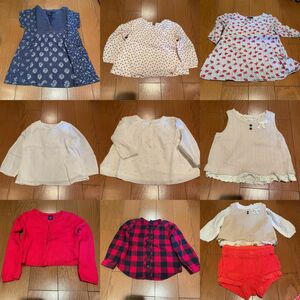 GAPこどもTシャツ　カットソー トレーナー チュニック タンクトップ90 女の子 子供服 トップス ワンピース