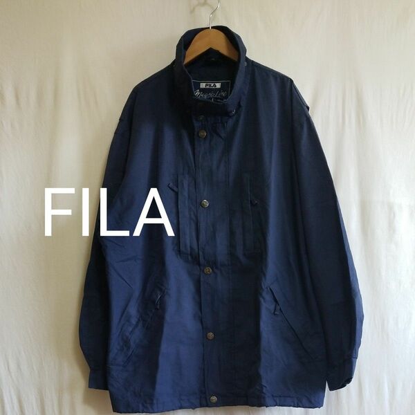 FILA ハーフコートタイプジャケット　紺系　J-L　