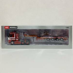 [ beautiful goods ]WSI MODELS 1/50 scale SKAKS SPECIALTRANSPORT A/S MB ACTROS MP4 STREAM 6×4 + SEMI LOWLOADER - 4 AXLE 01-1826 model car 