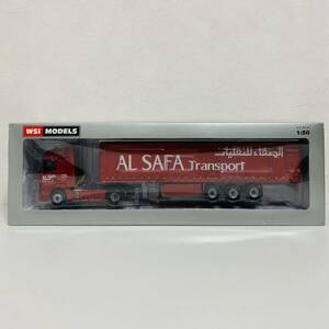 【現状品】WSI MODELS 1/50スケール AL SAFA TRANSPORT MB ACTROS MP4 BIG SPACE 4×2 + CURTAIN SIDE TRAILER - 3AXLE 01-1859 破損有り