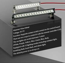 Rc カールーフランプ 7 色と 12 モード Led ライトバー 1/10 クローラートラクサス TRX4 S22d6346167700_画像4