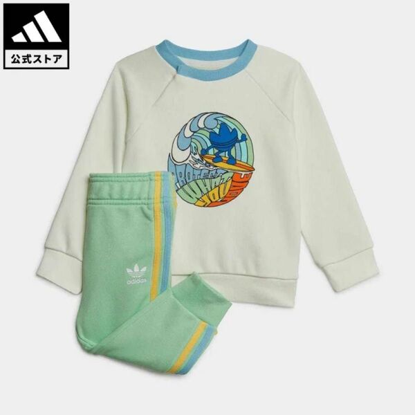 アディダスオリジナルス グラフィックプリント クルーネックセットアップ 90 IB8615 adidas ジャージ セットアップ