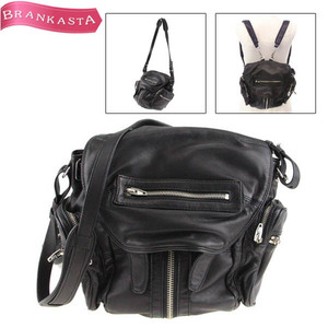 Alexander WANG/アレキサンダーワン ミニマーティ バックパック MINI MARTI リュック ショルダーバッグ 2way 黒[NEW]★52GA57