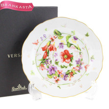 【美品】Rosenthal×VERSACE/ローゼンタール×ヴェルサーチェ プレート 皿 食器 花柄 17cm 金彩 白 赤 紫他 [NEW]★52FC73_画像1