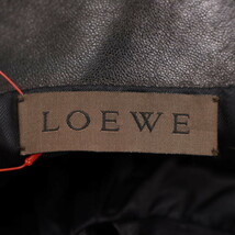 LOEWE/ロエベ レディース ひざ丈 タイト スカート ラムレザー 本革 36 S相当 黒系 [NEW]★51JI47_画像6