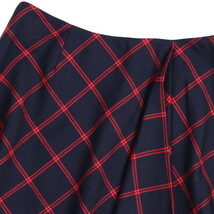 【美品】Brooks Brothers Red Fleece/ブルックスブラザーズ レッドフリース フレアスカート チェック柄 2 紺 赤[NEW]★51II17_画像2