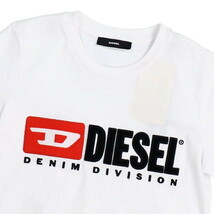 【美品】DIESEL/ディーゼル T-SILY-DIVISION レディース 半袖 Tシャツ トップス ロゴ クルーネック XS 白 黒 赤[NEW]★51EC44_画像2