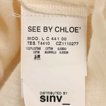 【美品】SEE BY CHLOE/シーバイクロエ 長袖 シアーブラウス トップス 薄手 綿 ピンタック I40 USA4 クリーム系 [NEW]★51CL88_画像7