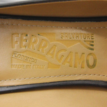 Salvatore Ferragamo/サルヴァトーレフェラガモ ヴァラ パンプス 靴 ハイヒール リボン レザー 本革 7 1/2C 黒 [NEW]★62CB09_画像7