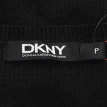 【美品】DKNY/ダナキャランニューヨーク アンサンブル トップス 長袖Vネックカーディガン×半袖リブニット P 黒[NEW]★61CE27_画像8