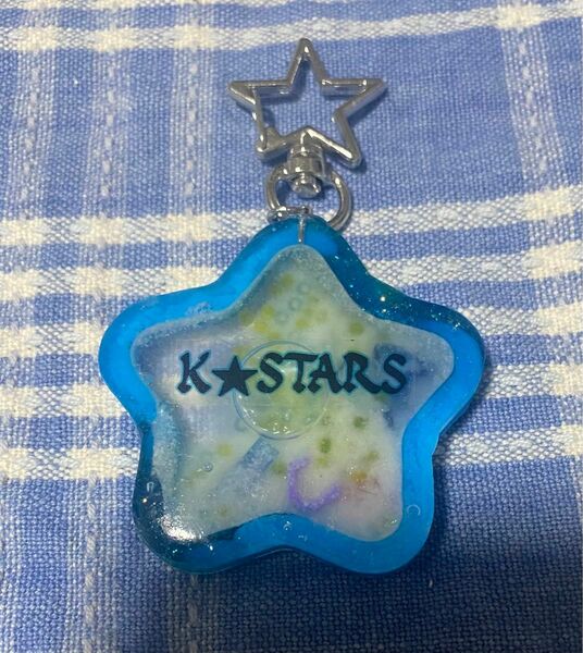 ハンドメイド★レジン★シャカシャカキーホルダー・星②ブルー