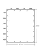 トラックネット 3.0ｍ×4.5ｍ ブルー アームロールコンテナ 産廃用ネット コンテナ用ネット 本州四国九州送料無料！_画像4