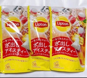 Lipton 香りあふれる水出しアイスティー ルイボス&ライチティー 30杯分 新品未開封 送料込み