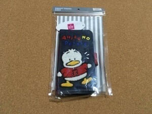 ネコポス■ サンリオ あひるのペックル スマートフォンケース デニム サガラ刺繍 iPhone6 6s 7 スマホケース