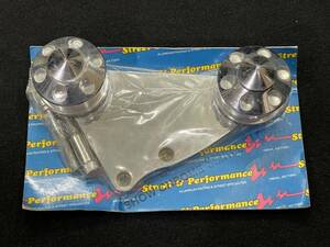 ストリート&パフォーマンス社製 SB用クローム アイドラプーリーキットStreet & Performance Chrome Small Block Idler Pulley Bracket Kit 