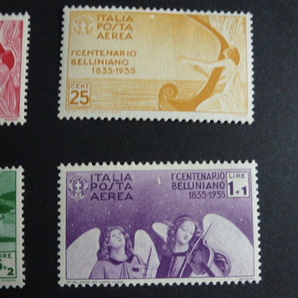 S-375 イタリア切手 音楽家作曲家 ヴィンチエンツオ・ベッリーニ 没後１００年 ４種の画像3