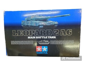 TAMIYA タミヤ LEOPARD 2A6 MAIN BATTLE TANK 戦車 プラモデル ラジコン 組み立て途中 大量塗料おまけara-☆150