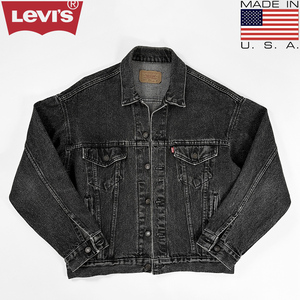 極上美品◎80s ビンテージ◎USA製 Levi's 70507 4858 ブラック 先染め 黒 M 3rd 4th デニム ジャケット USA 米国製 / 70505 70506 44 46 48