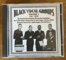 「BLACK VOCAL GROUPS VOL.4 1927-1939」Various 貴重音源コンピ 輸入盤CD Folk World Country Gospel document records 1997年発_画像1