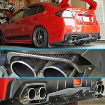 PO109:15-19 WRX STI VAG VAB スバル マフラーカッター カーボン製 リア バンパーガード エキゾーストフ_画像1