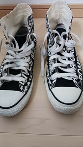 converse 　vintage 　ハイカットスニーカー　CONVERSE キャンバス生地　英字プリント　