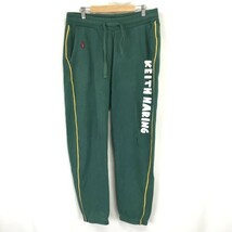 キースへリング/KEITH HARING☆スウェットパンツ【メンズL/股下80cm/緑/green】ウエストゴム/ジャージ/ルームウェア/Pants/Trouser◇cBH525_画像2