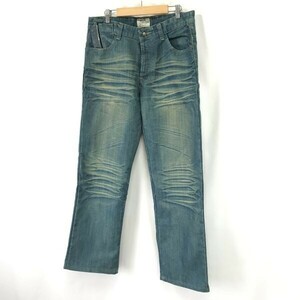 エナジー/ENERGIE☆注目/ヴィンテージUSED加工/ストレートデニムパンツ/ジーンズ【メンズW34/股下75cm/blue】Pants/Trouser◇cBH575