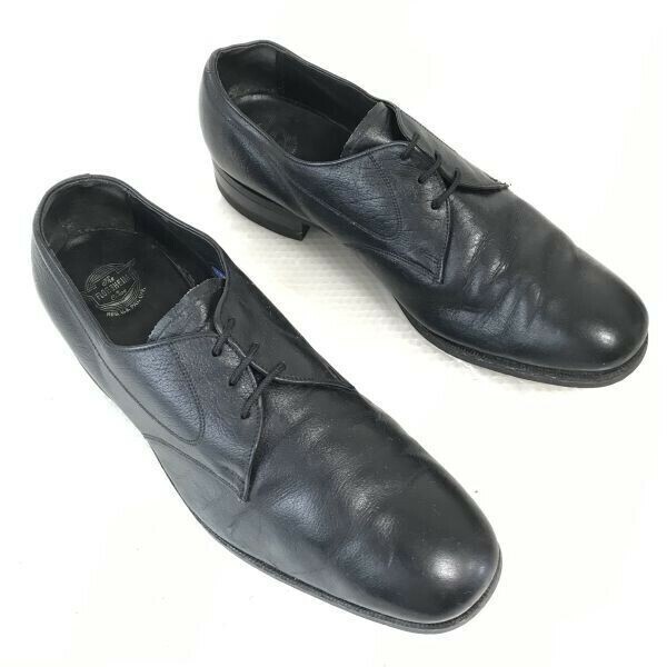 70s-80s?/Vintage☆フローシャイム/FLORSHEIM☆フェルトタン/本革/プレーントゥ【10E/27.5-28.0/黒/BLACK】シューズ/ビジネス◇cF-183