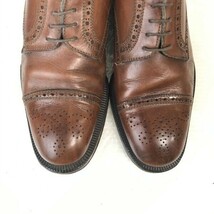 カンパニーレ/MARIANO CAMPANILE☆ビンテージ/本革/ストレートチップ/セミブローグ【6/24.5-25.0/茶/BROWN】ビジネス/dress shoes◎CD-134_画像10