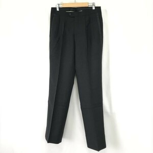 日本製/KINDWEAR☆ピエール カルダン/pierre cardin☆100％ウール/スラックス【W78/股下80cm/黒/black】サイドライン/pTrouser◇zBH562