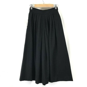  France made *gila Rossi ./GUY LAROCHE* flair skirt / long height / tuck [F34/GB6/ black /black]Skirts*cBH607