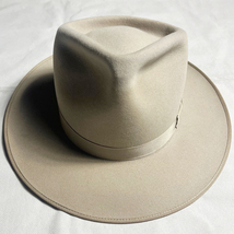 ミント! 60's STETSON 58CM 3X BEAVER ビーバー ステットソン ウエスタン USA VINTAGE HAT ヴィンテージ ハット レア オープンロード BEIGE_画像2