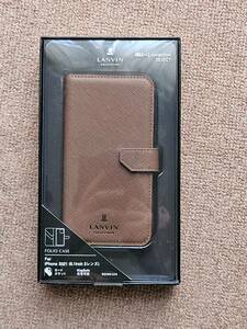 iPhone 13用 2021 6.1inch 2レンズ　LANVIN COLLECTION ブックタイプケース／Brown　R21C074T　未開封