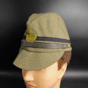 大戦末期 旧日本軍 海軍 三種士官帽 略帽 当時物 オリジナル 将校 軍装 Japanese Navy officer cap from the end of the WW2の画像1