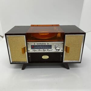 c*★中古品　MUSICA ステレオレコードプレーヤー型オルゴール 昭和レトロ ビンテージ★