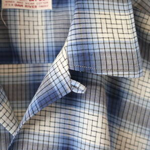 [Dead Stock] 60s Dri-Don Shadow Check シャドウチェック DAN RIVER fabric ダンリバー 開襟 Open Collar ヴィンテージ 50s vintageの画像3