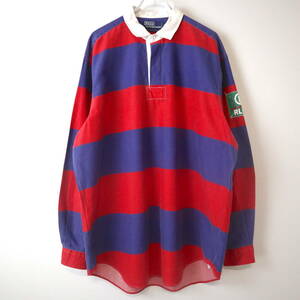 [RL-93] 90s Polo by Ralph Lauren ラガーシャツ ポロ ラルフローレン vintage ヴィンテージ カジュアル アメカジ ブルー レッド