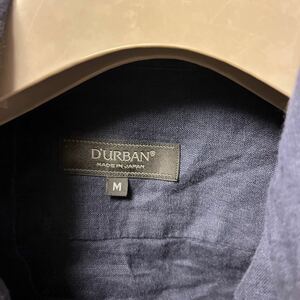 ダーバン・新品・麻・リネン100%・ネイビー・紺色・長袖シャツ　送料無料　お値打ち品　試着程度です　綺麗傑作最高品　アランドロン