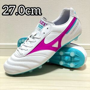 ★日本未発売★ MIZUNO ミズノ モレリア2 プロ AG 27.0cm 白 ピンク / サッカースパイク MORELIA Ⅱ PRO