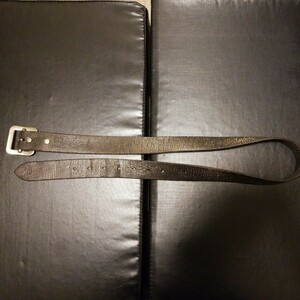 RRL HAND-BURNISHED LEATHER BELT чёрный черный Vintage обработка ремень 